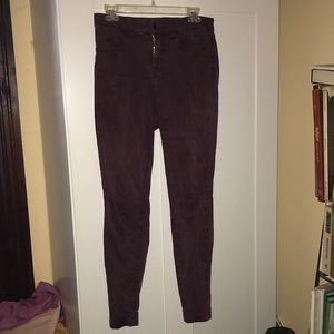 J Brand “Deep Mulberry” jeans